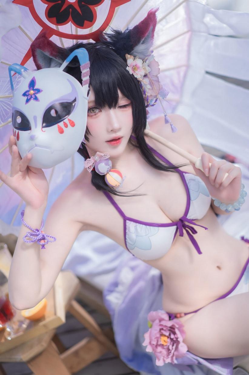 阿包也是兔娘 蔚蓝档案 狐坂若藻 水着-最佳作品